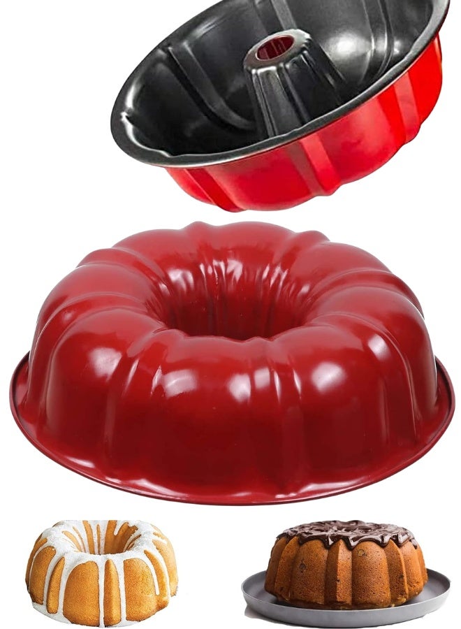 Carbon Steel Ring Cake Mould – Decorative Round Nonstick Cake Baking Pan for Home & Bakery-24cm - Image 1